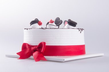 kek, pasta dondurma arka planda