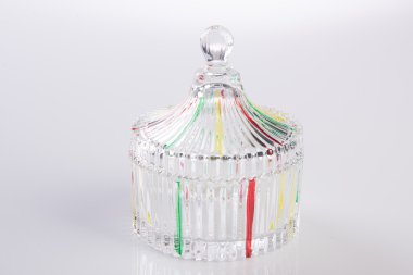 kavanoz. bir arka plan üzerinde kristal kavanoz.