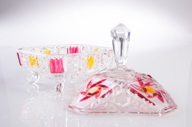 kavanoz. bir arka plan üzerinde kristal kavanoz.