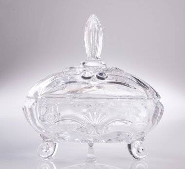 kavanoz. bir arka plan üzerinde kristal kavanoz.