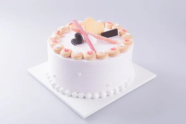 케이크, 배경에 생일 아이스크림 케이크 — 스톡 사진