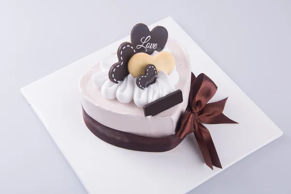 Pastel, cumpleaños pastel de helado en el fondo —  Fotos de Stock