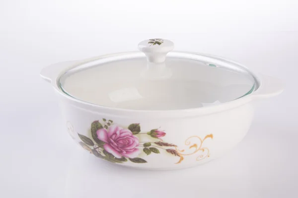 Bowl. cooking ceramic bowl on white — Stock Photo, Image