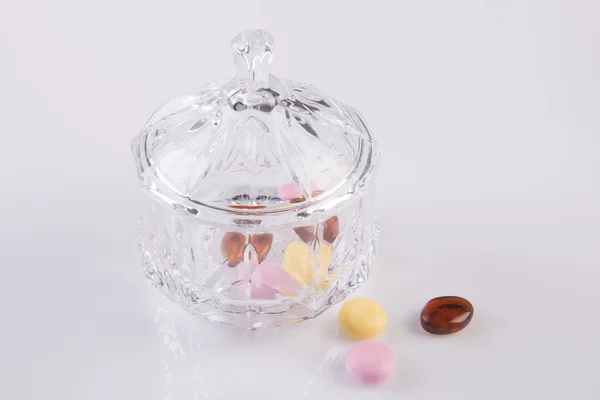 Jar. crystal jar on a background. — Stock Photo, Image