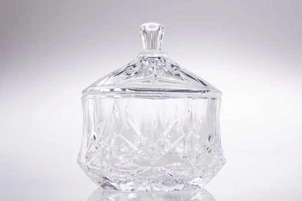 Jar. crystal jar on a background. — Stock Photo, Image