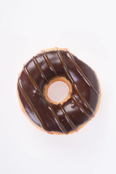 Donuts au chocolat sur fond blanc — Photo