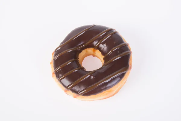 Chocolate donuts on a white background — Stock Photo, Image