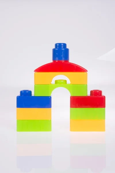 Toy. Plastic toy blocks on the background — Stock Photo, Image