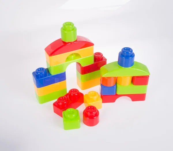 Toy. Plastic toy blocks on the background — Stock Photo, Image