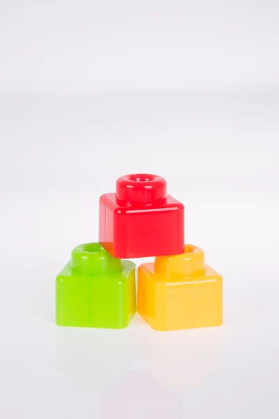 Toy. Plastic toy blocks on the background — Stock Photo, Image