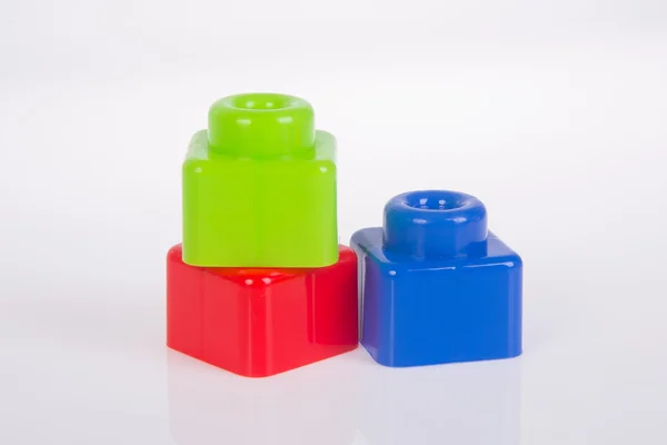 Toy. Plastic toy blocks on the background — Stock Photo, Image