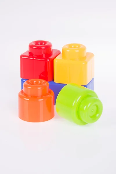 Toy. Plastic toy blocks on the background — Stock Photo, Image