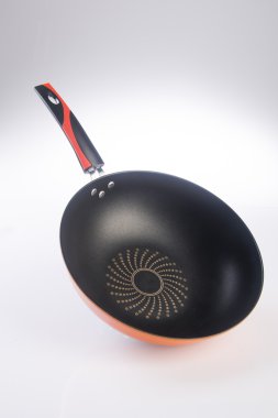 Pan. bir arka plan üzerinde tava