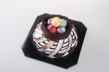 kek. zemin üzerine çikolatalı kek