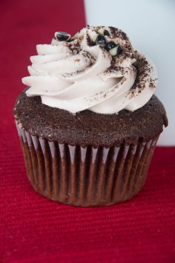 tatlım. arka planda çikolata cupcakes