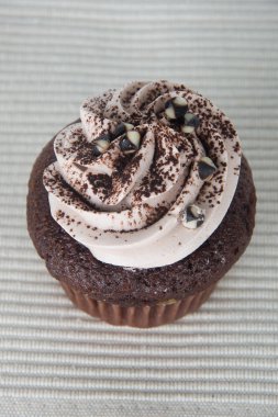 tatlım. arka planda çikolata cupcakes