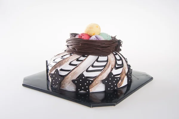 Torta. torte al cioccolato su sfondo — Foto Stock