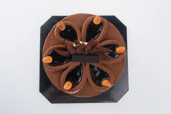 ケーキ。背景上のチョコレート ケーキ — ストック写真