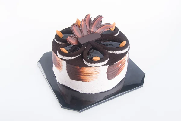 Κέικ. κέικ σοκολάτας σε φόντο — Φωτογραφία Αρχείου