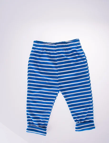 Pantalones a rayas para niños aislados sobre fondo blanco — Foto de Stock