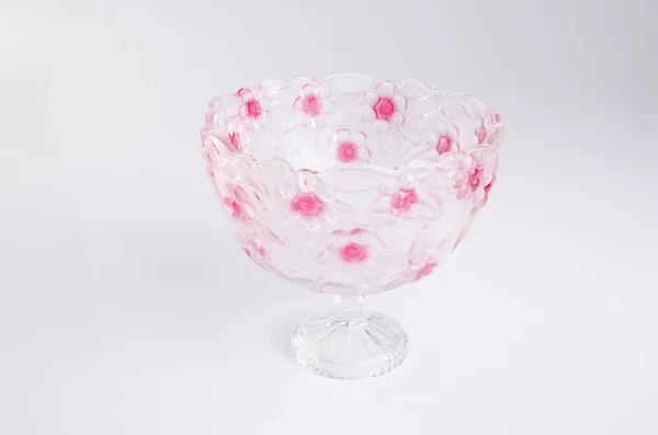 Crystal glass bowl on a background. Stock Picture