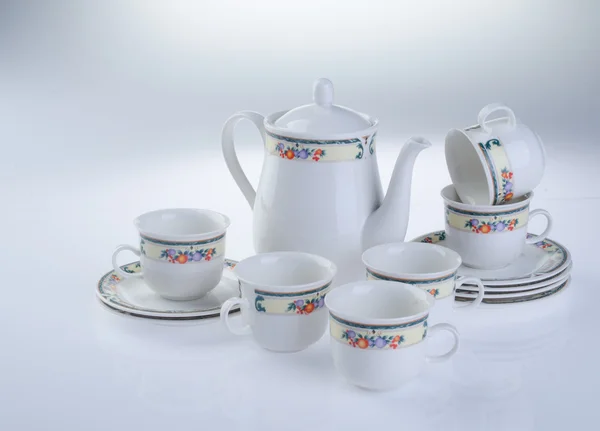 Set da tè. serie di tè su uno sfondo — Foto Stock
