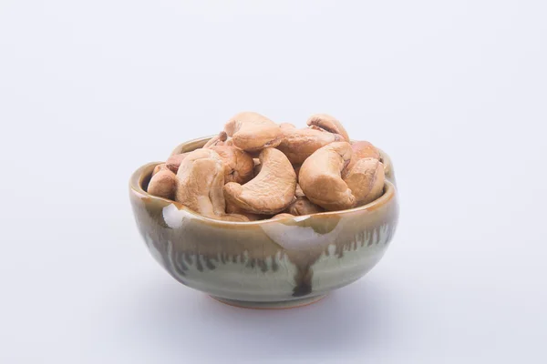 Nüsse. Cashewnüsse auf dem Hintergrund — Stockfoto