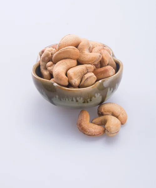 Nüsse. Cashewnüsse auf dem Hintergrund — Stockfoto