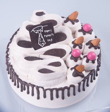 kek. mutlu Babalar günü pasta bir arka plan üzerinde.