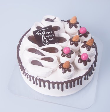 kek. mutlu Babalar günü pasta bir arka plan üzerinde.