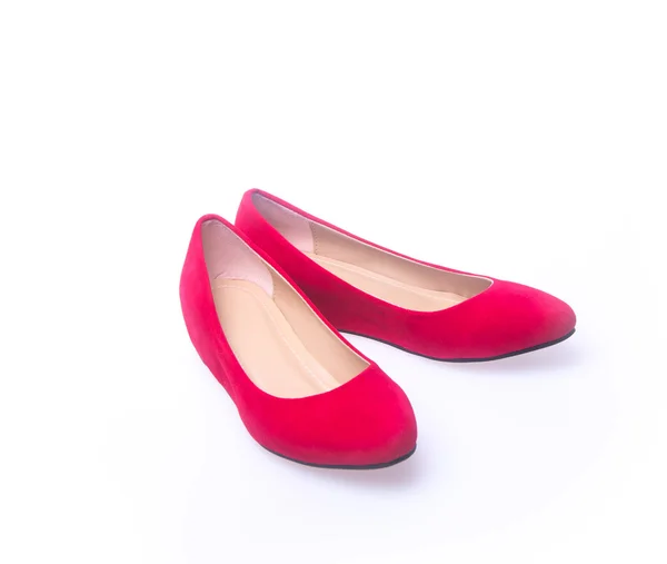 Sapato. sapatos femininos vermelhos e de moda em um fundo . — Fotografia de Stock