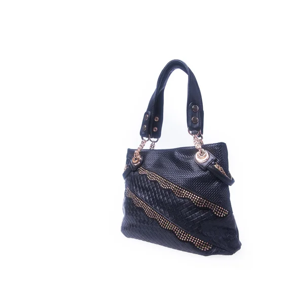 Tasche. schwarze Farbe Mode Damentasche auf einem Hintergrund. — Stockfoto