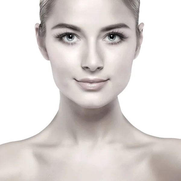 Closeup portret van sexy whiteheaded jonge vrouw met prachtige — Stockfoto