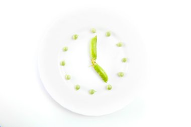 beyaz izole taze bezelye 