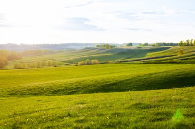 Yeşil Alan ve Güzel Gün Batımı