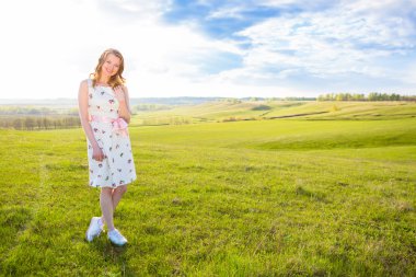 Alan sarışın kadın güzel kız