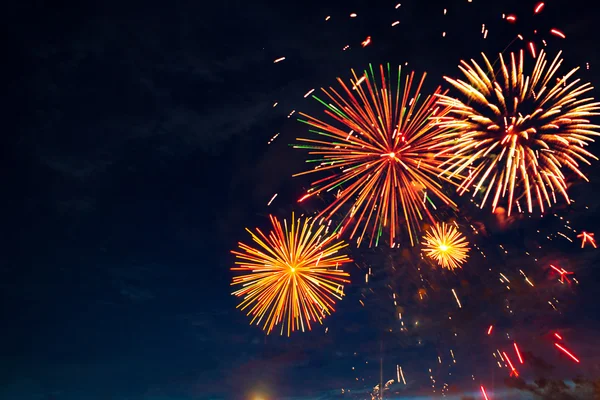 Brightly colorful fireworks — Stock Photo, Image