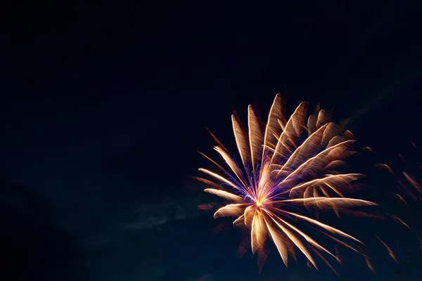 Schönes buntes Feuerwerk am Himmel. — Stockfoto