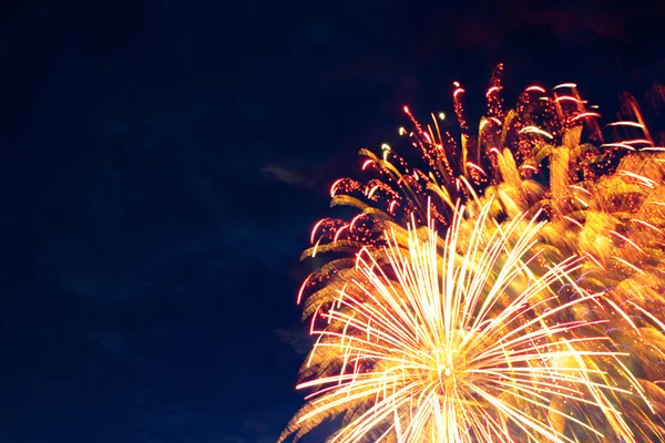 Brightly colorful fireworks and salute — Stock Photo, Image