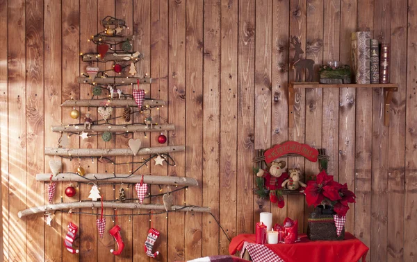 Fondo de madera de Navidad — Foto de Stock