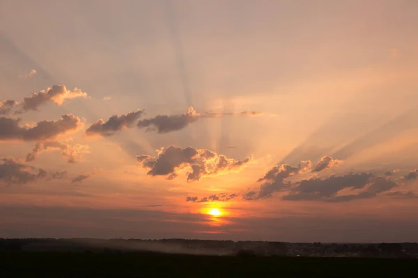 Hermoso Cielo Texturizado Con Nubes Atardecer Naturaleza — Foto de Stock