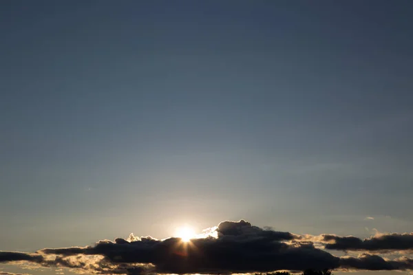 Céu Texturizado Bonito Com Nuvens Pôr Sol Natureza — Fotografia de Stock