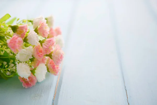 Spring Blossom Flowers Clear Wood Background — Stock Photo, Image