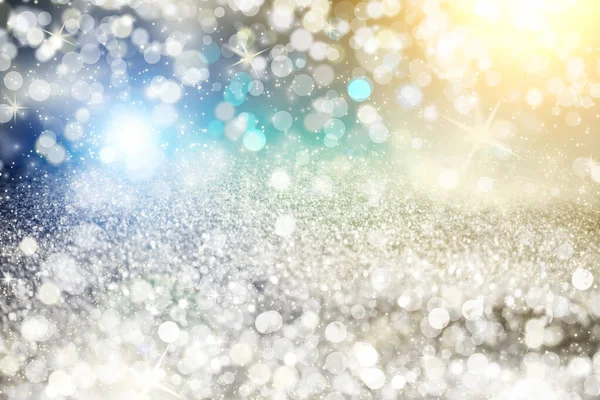 Silver Light Bokeh Background Abstract Grey Shiny Glitter Bokeh Christmas — Stock Photo, Image