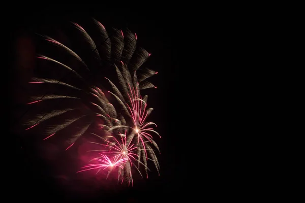 Большой Фейерверк Торжествами Великий Праздник Великой Страны Празднование Дня Независимости — стоковое фото