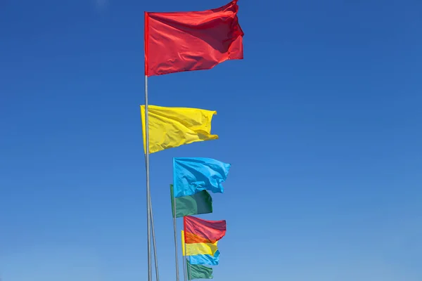 Banderas Colores Fondo Del Cielo —  Fotos de Stock