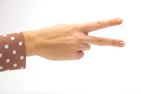 Münzevi Kadın Elleri Bir Şeye Dokunur Tıklar — Stok fotoğraf