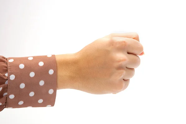 Isolierte Weibliche Hände Berühren Oder Klicken Etwas — Stockfoto