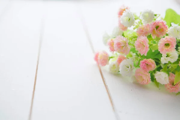 Spring Blossom Flowers Clear Wood Background — Stock Photo, Image