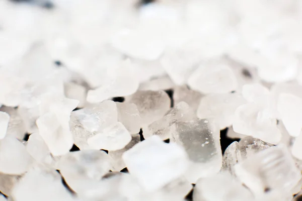 Kristalle Aus Salzkristallen Auf Dunklem Hintergrund Makroaufnahme — Stockfoto